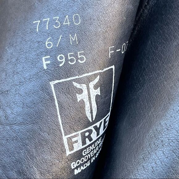 Frye Leather Sandra Tall Black Lace Up Riding/ Moto Boot 6M - Picture 8 of 10